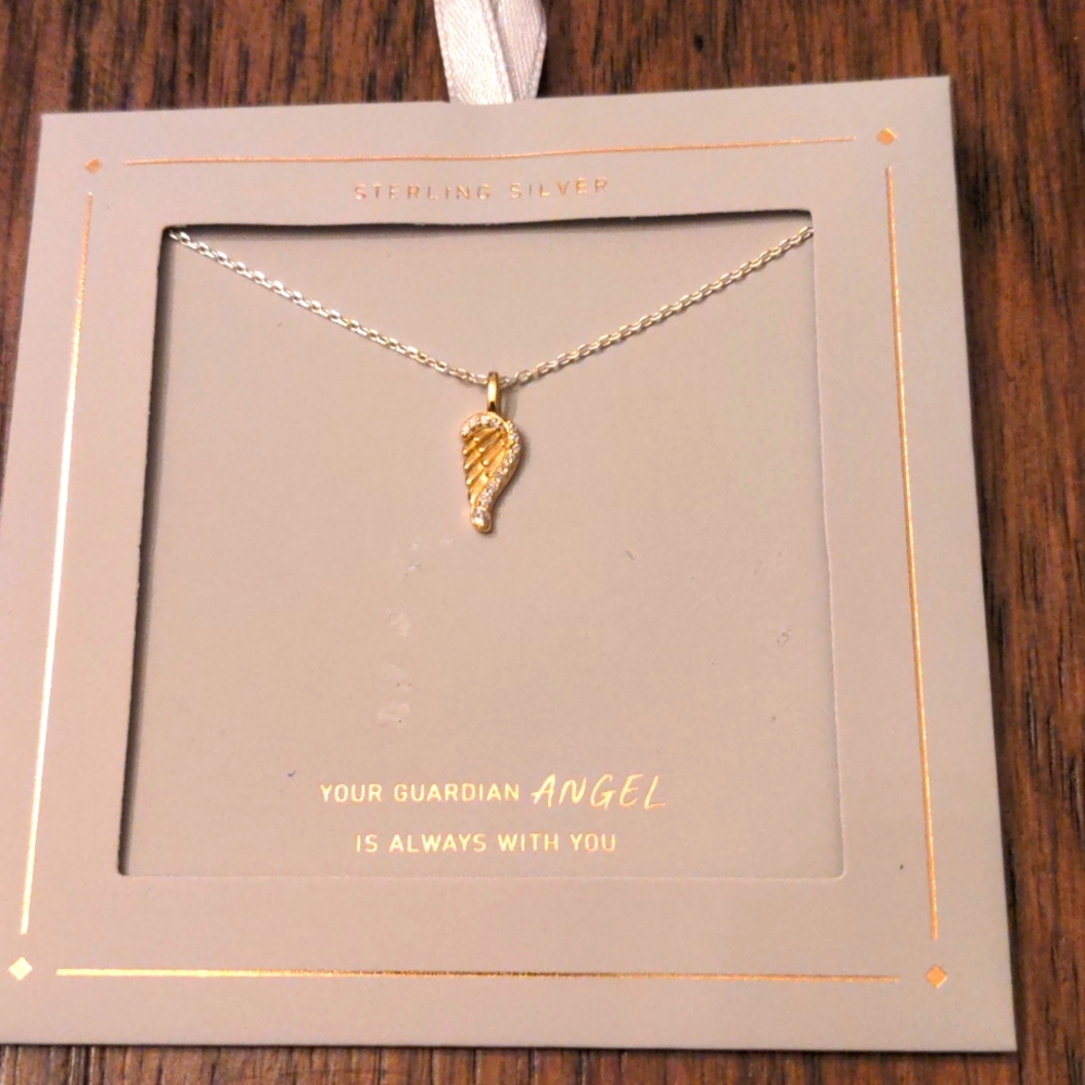 Guardian angel wing necklace